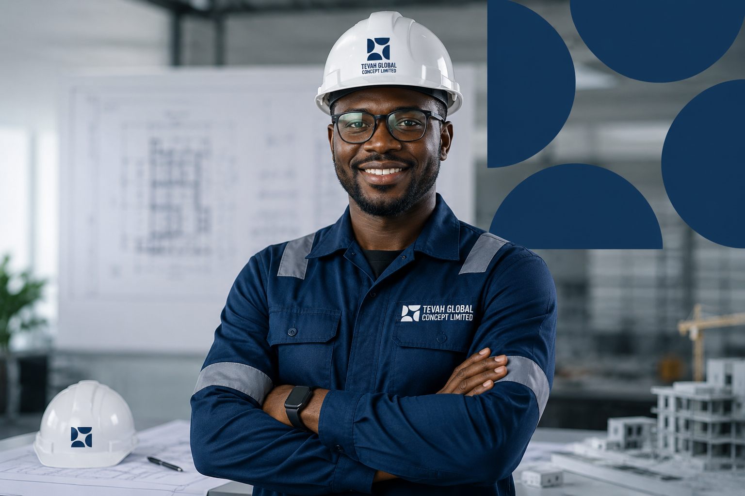 Tevah Global Concept Limited engineer in branded workwear at project site